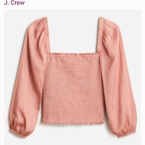 Excellent condition J Crew smocked crop dress shirt xxs